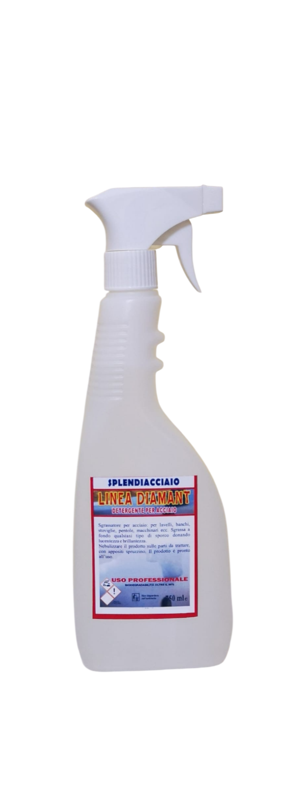 -LINEA DIAMANT- SPLENDIACCIAIO flacone 750ml con spruzzatore